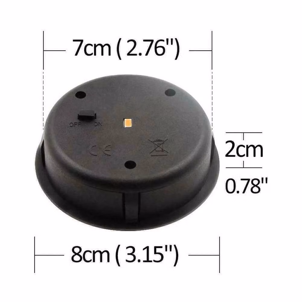 VOGREX 4-Piece Solar Light Replacement Tops with Warm White LED Bulbs, Black – 2