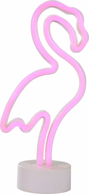 Litecraft Glow Flamingo LED Neon Table Lamp in Pink