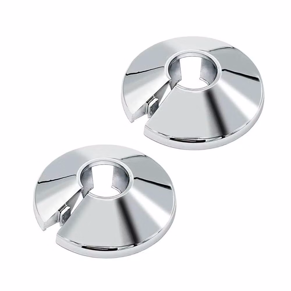 Marco Paul Set of 2 Silver Chrome Effect Plastic Radiator Pipe Collars – 2