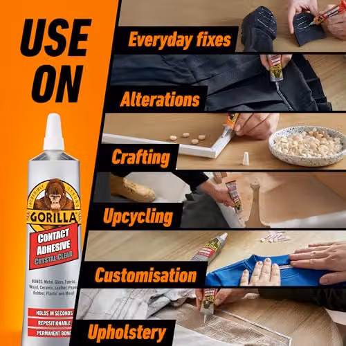 Gorilla Waterproof Contact Adhesive, Transparent, 75 g – 4