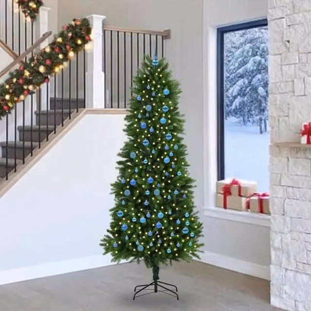 Berkfield Home Green Christmas Tree with 300 LEDs and Stand, Height: 240 cm – 1