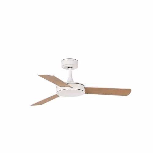 Faro Barcelona Mini Mallorca White Metal Ceiling Fan with Remote Control