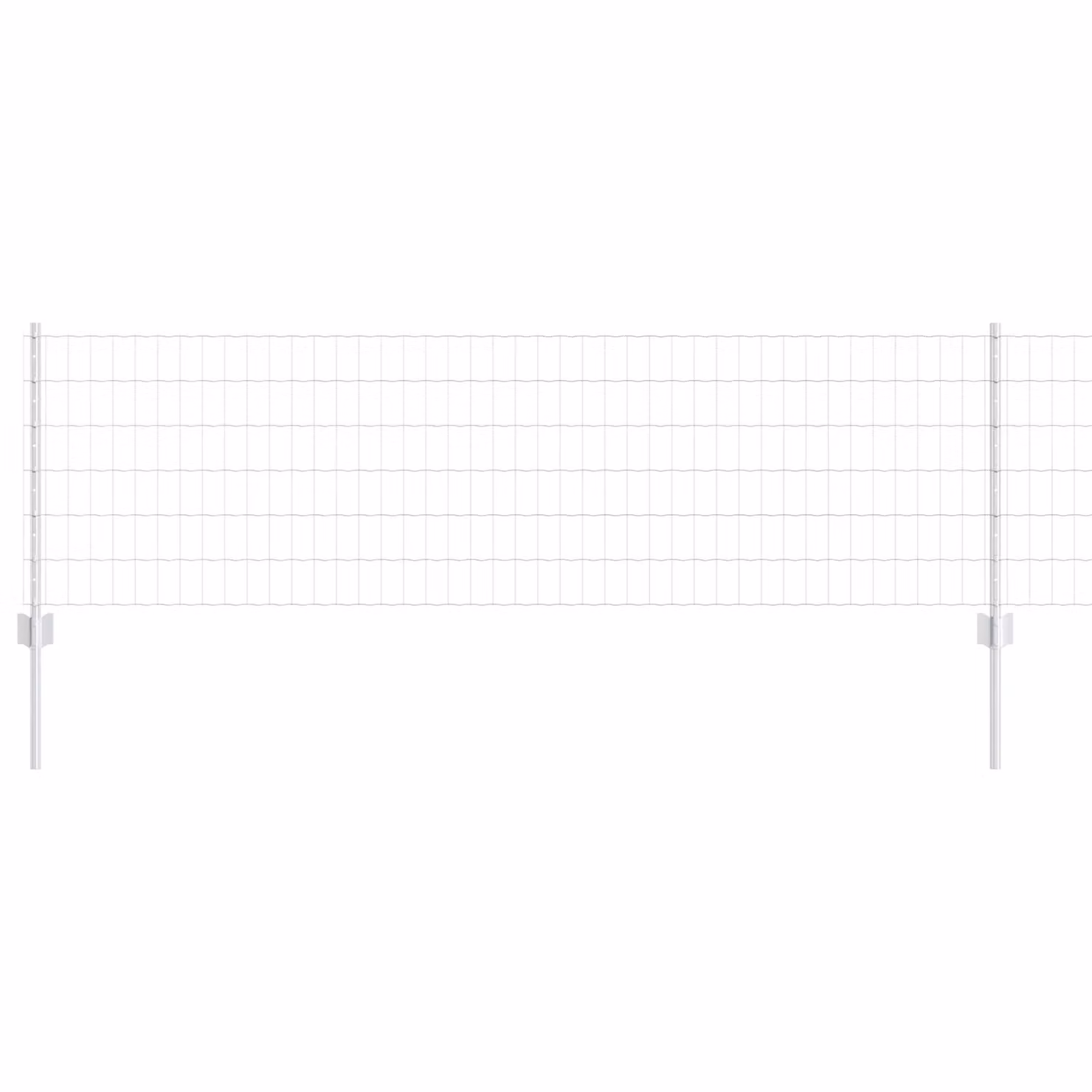 Berkfield Home Euro Fence with 5 U Posts, Galvanised Steel, Silver, 6 x 10 m