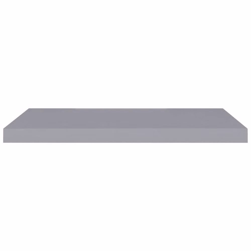 Berkfield Home Floating Wall Shelves, 2 Piece Grey MDF Set, W: 80 cm, D: 23.5 cm, H: 3.8 cm – 2