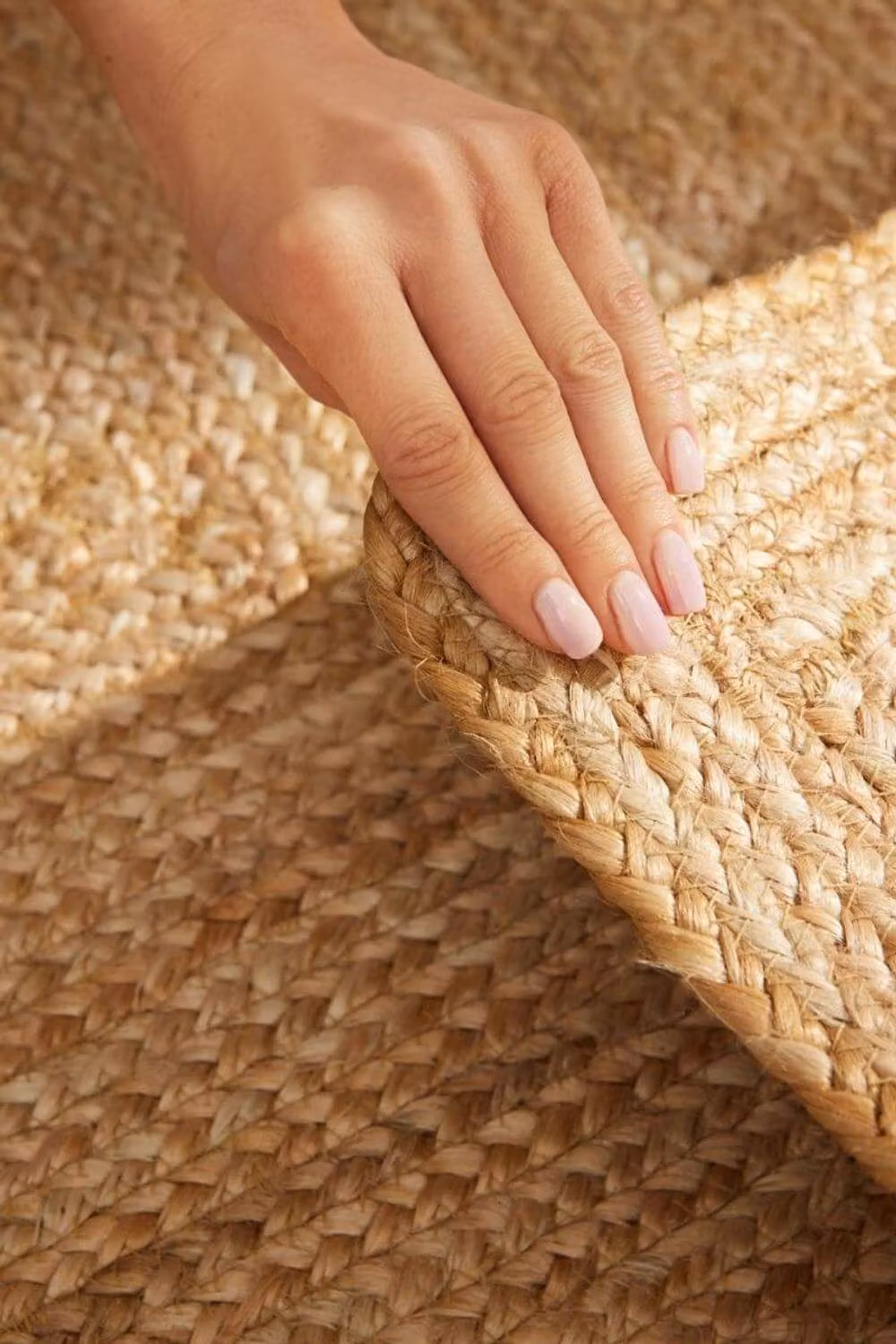 THE RUGS Sharmila Handwoven Reversible Jute Rug in Camel, W: 80 cm, L: 150 cm – 3