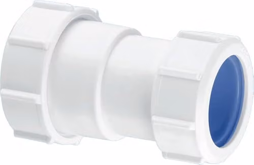 McAlpine ST28L-ISO Multifit Straight Connector 1.25 inch x 40mm, White