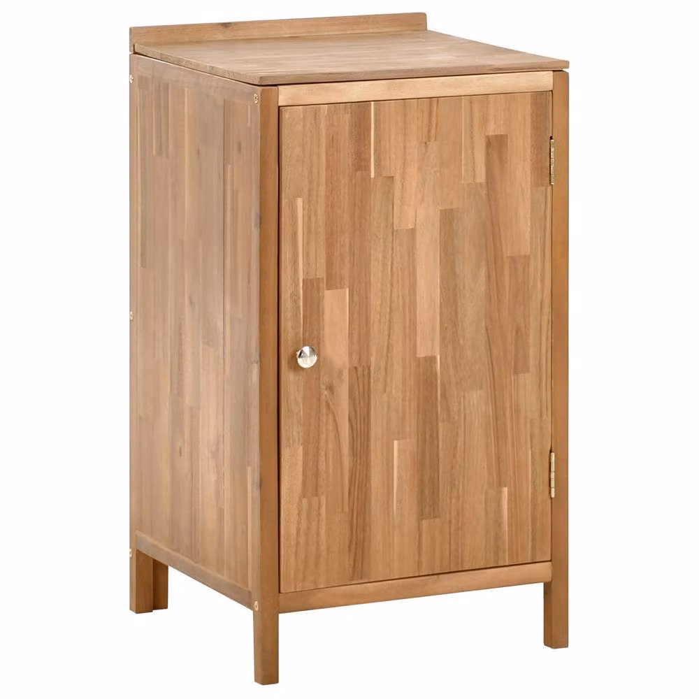 Wyld and Coco Acacia Wood Outdoor Kitchen Cabinet in Brown with Internal Shelves and Hinged Doors, W/D/H: 50 x 50 x 90 cm – 2
