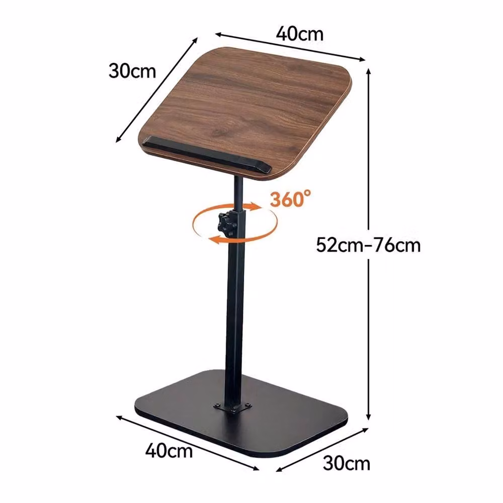 Nordara Height Adjustable Side Table in Black – 2