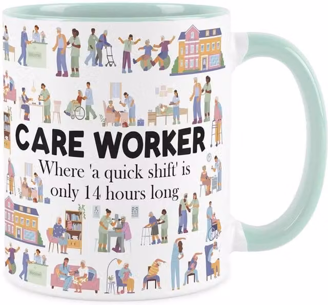 Purely Home Ceramic Care Worker Mug in Green