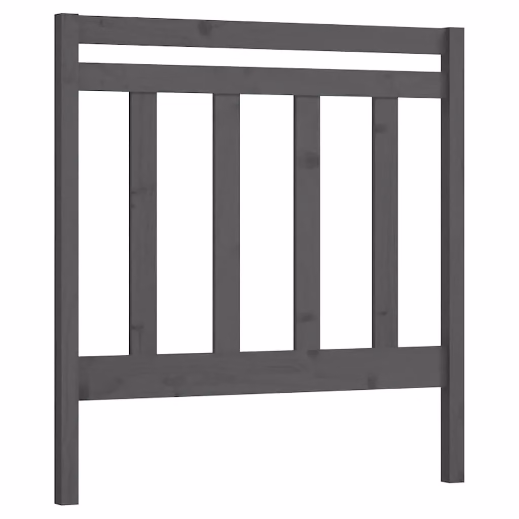 Berkfield Home Grey Rustic Solid Pine Wood Bed Headboard W/D/H: 95 x 4 x 100 cm – 2