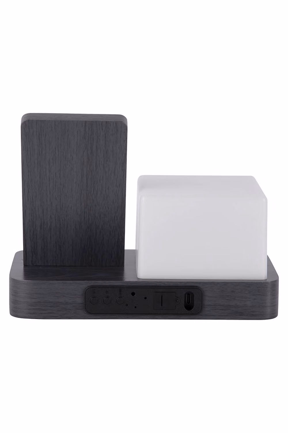 PRESENT TIME Karlsson Retro Digital LED Alarm Clock with Night Light in Black Wood Veneer – 3