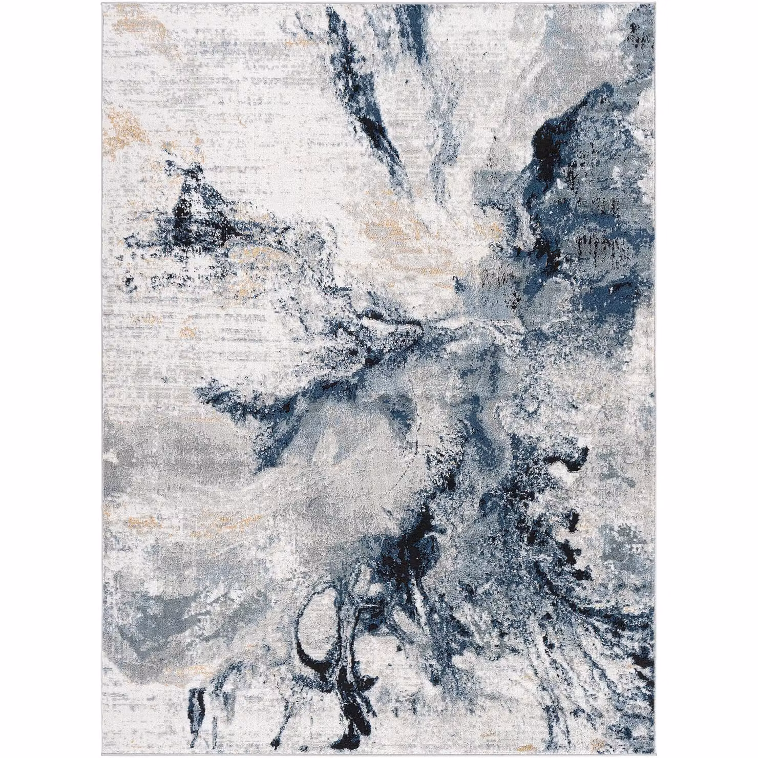 Livabliss Jolie Abstract Modern Marble Round Rug in Blue, Grey and Beige, Diameter: 160 cm – 2
