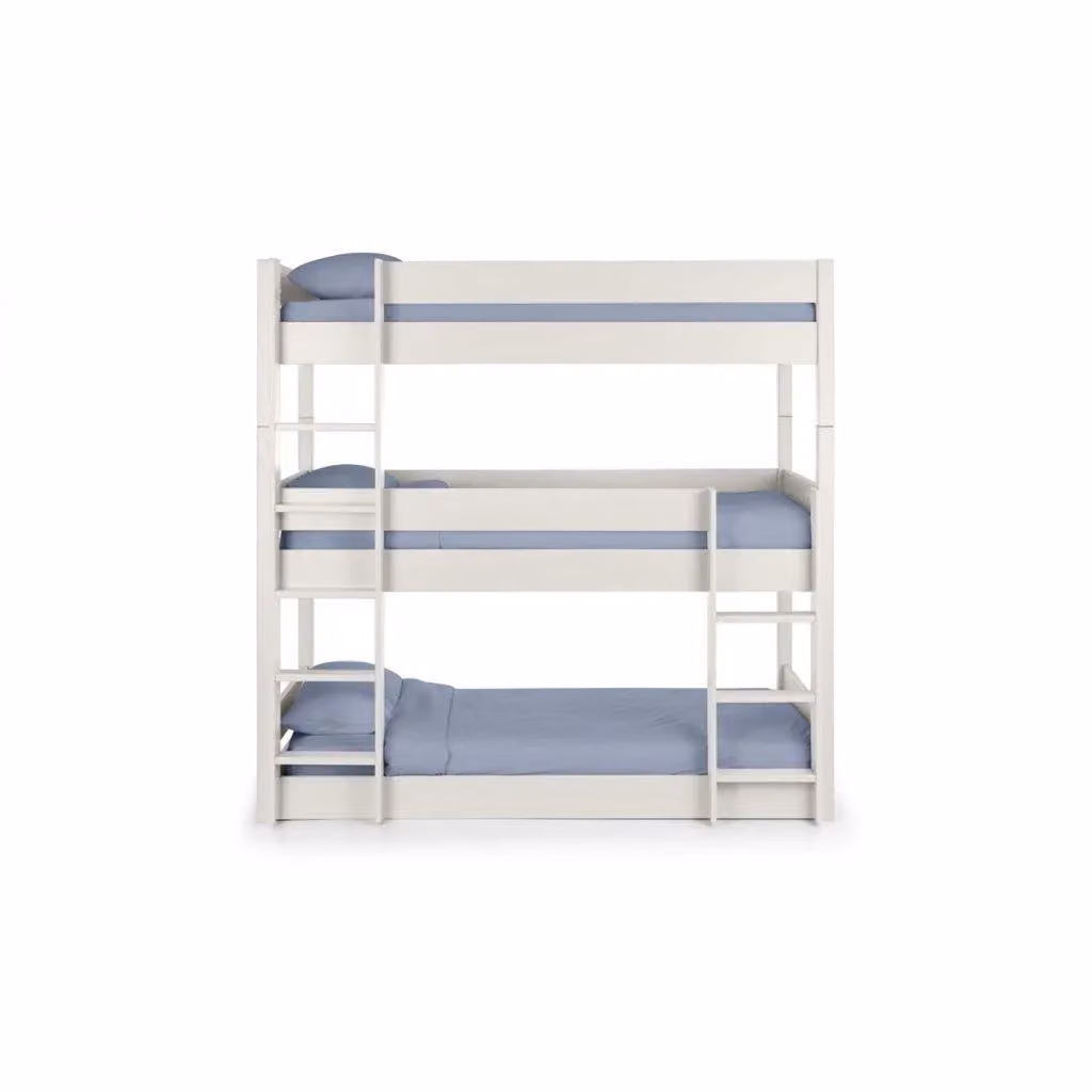Ashfield Premium Surf White Triple Bunk Bed in Solid Pine, W/D/H: 190 x 90 x 159 cm – 2