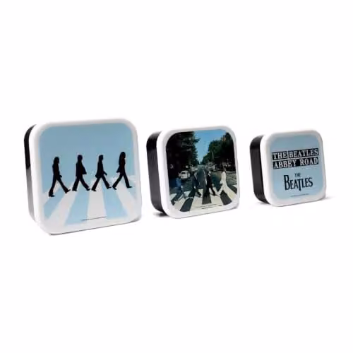Half Moon Bay The Beatles Abbey Road Set of 3 Blue Plastic Nesting Lunch Boxes – 1