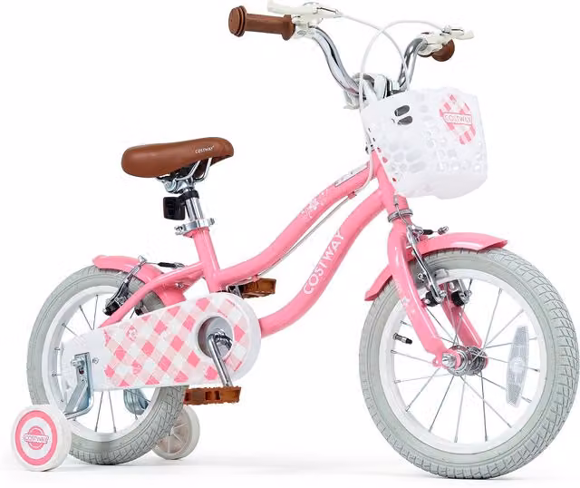Costway Adjustable Kids Bike in Red