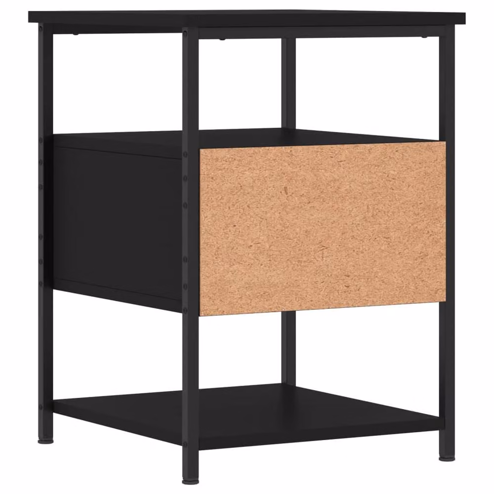 Berkfield Home Set of 2 Durable Black Bedside Cabinets, W/D/H: 40 x 42 x 56 cm – 6