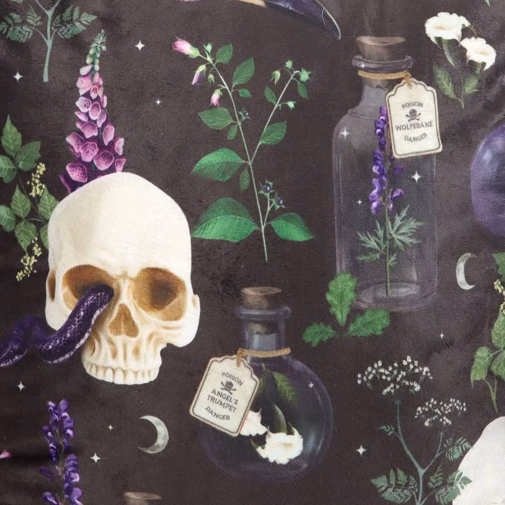 Something Different Venom & Vines Square Cushion in Black, W/D/H: 35 x 35 x 35 cm – 2