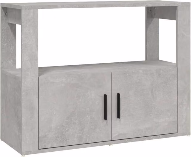 Berkfield Home Sideboard in Concrete Grey, W/D/H: 80 x 30 x 60 cm