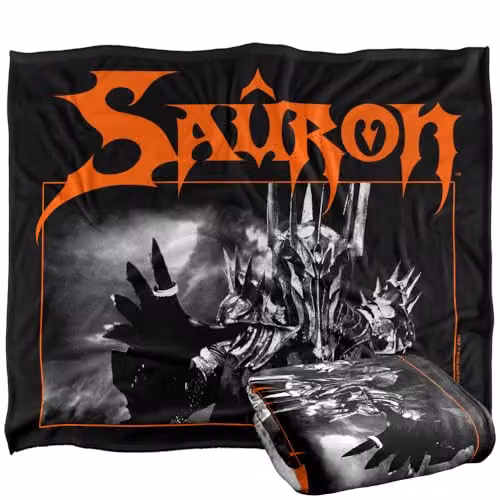 Warner Bros. Lord of the Rings Sauron Silky Touch Super Soft Fleece Throw Blanket, Multicolour, W/D/H: 127.0 x 152.4 x 1.0 cm – 1