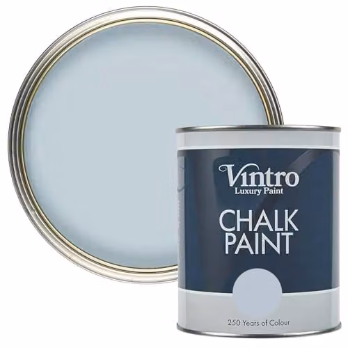 Vintro Aurora Blue-Grey Chalk Paint with Ultra Matt Finish, 1 Litre