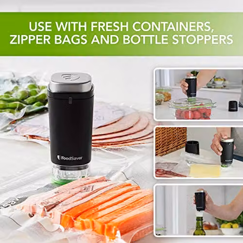 Foodsaver Handheld Cordless Food Vacuum Sealer Machine with Charging Dock in Black and Silver – 5
