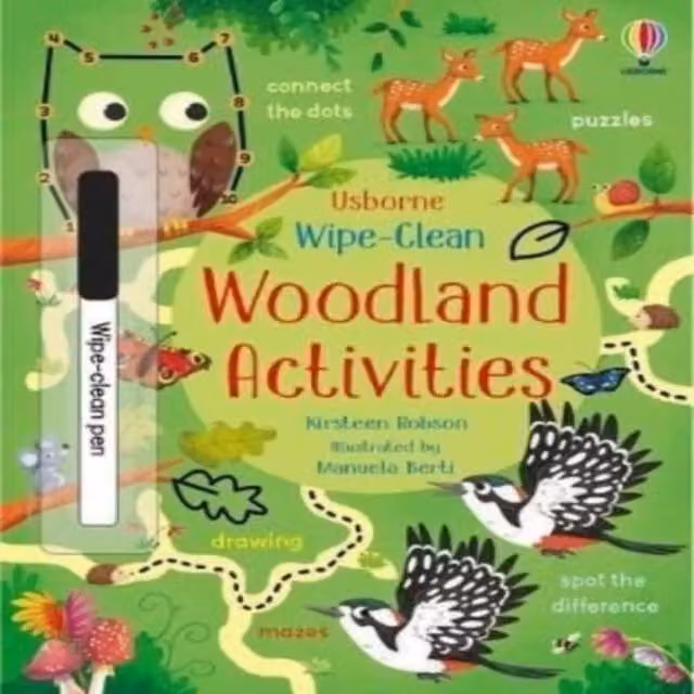 Usborne Publishing Ltd Kirsteen Robson Wipe-Clean Woodland Activities Multicolour Paperback Book