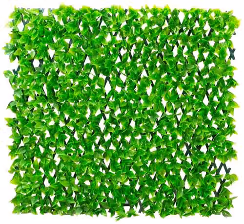 Primrose Green Extendable Artificial Hedge Wall-Mounted Screening W: 100 cm, H: 200 cm