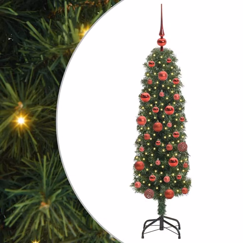 Berkfield Home Artificial Green Christmas Tree with 150 Warm White LEDs and Stand, Height: 150 cm – 2