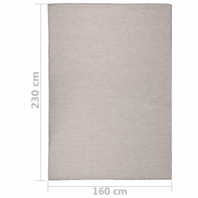 Berkfield Home Outdoor Flatweave Rug in Beige, W: 160 cm, L: 230 cm