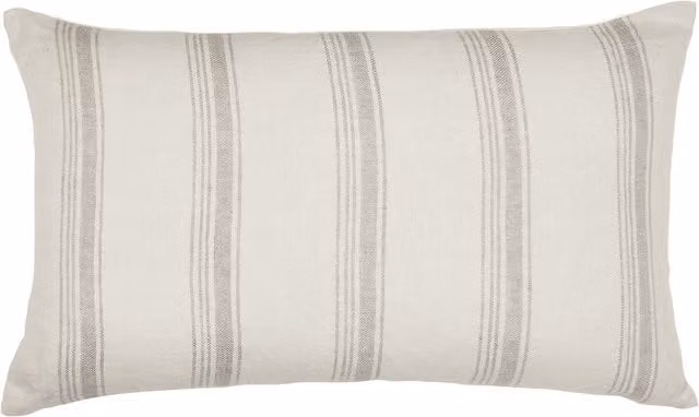 Murmur Rowan Striped Linen Rich Rectangular Cushion, Beige, W: 60 cm, H: 40 cm