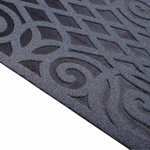 Nicoman Victorian Style Rubber Door Mat, Grey, W: 75 cm, D: 44 cm – 4