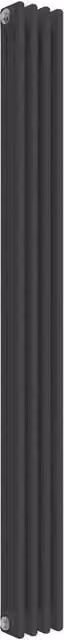 Bathroom Kingdom Colona Anthracite 3 Column Vertical Traditional Steel Radiator, Grey, H: 180 cm x W: 20 cm x D: 50.8 cm
