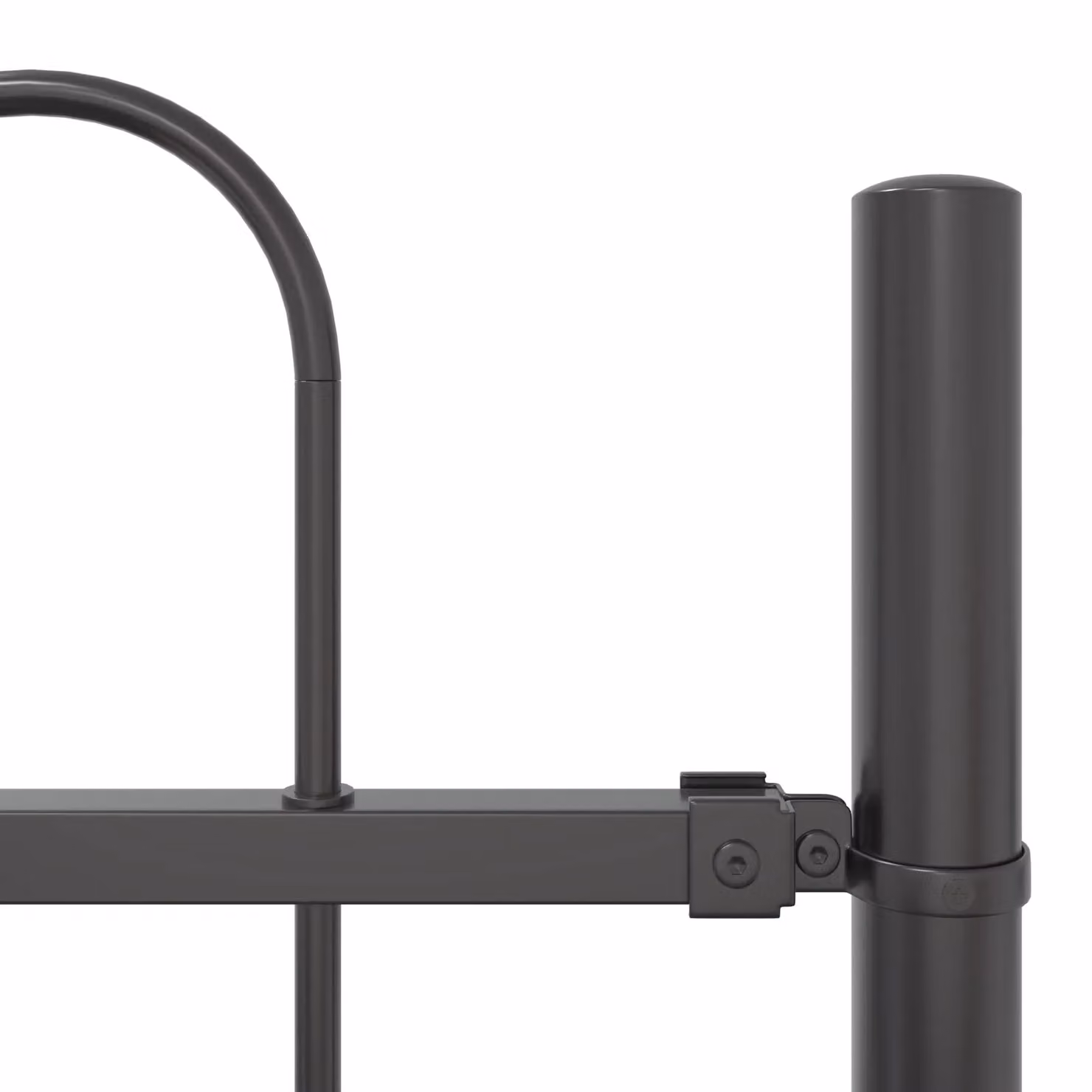 Berkfield Home Grey Steel Hoop Top Garden Fence, H 130 cm x W 7.8 m – 3