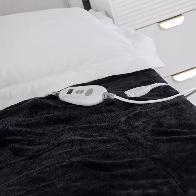 Snug City Electric Heated Over Blanket Throw in Grey, W: 130 cm, D: 180 cm – 4