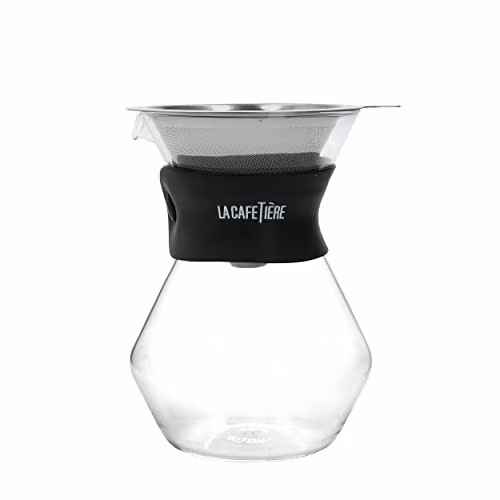 La Cafetiere Glass Coffee Dripper and Carafe Set, Black