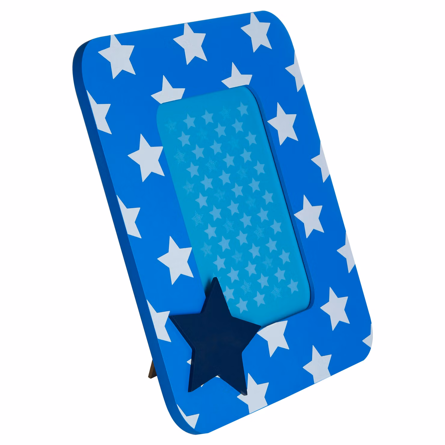 Orsina Interiors Premier Kids Star Design Single Photo Frame in Blue and White – 2