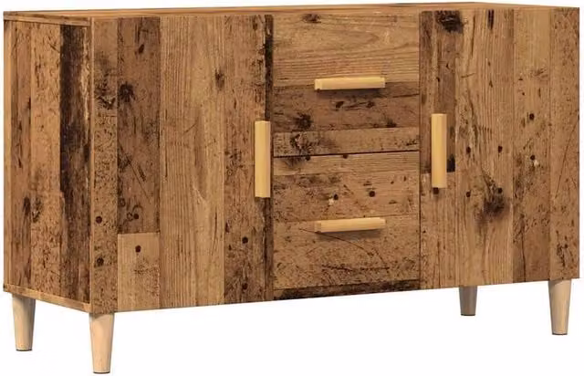 Berkfield Home Old Wood Sideboard in Brown, W/D/H: 100 x 36 x 60 cm
