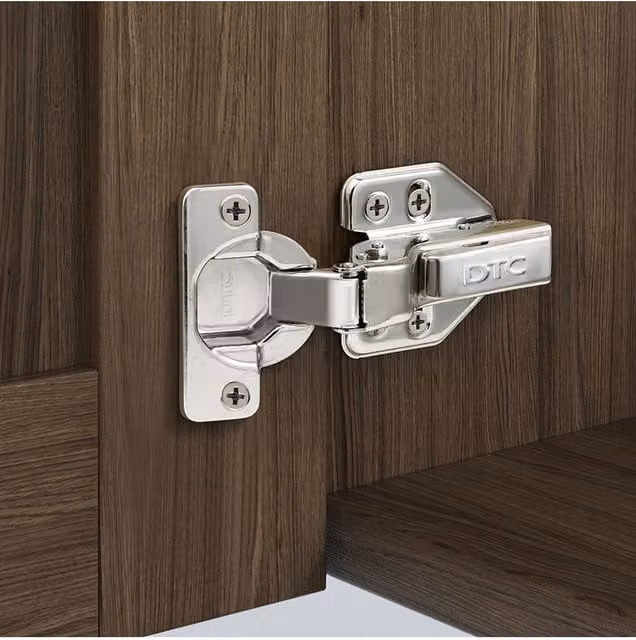 Living and Home 2-Piece Set of 110 Degree Soft Close Concealed Cabinet and Wardrobe Door Hinges in Silver