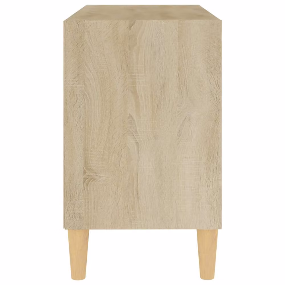 Berkfield Home Sonoma Oak TV Cabinet with Solid Wood Legs in Light Tan, W/D/H: 69.5 x 30 x 50 cm – 4
