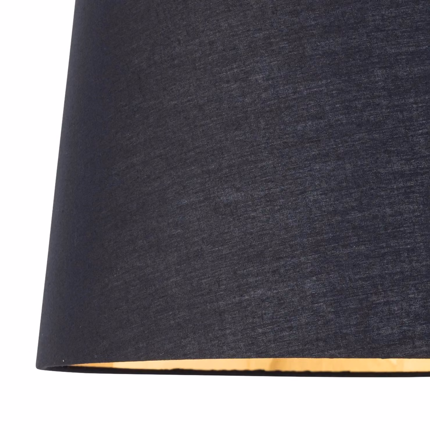First Choice Lighting Voyage Dark Oak Table Lamp with Black and Gold Fabric Shade in Brown – 2