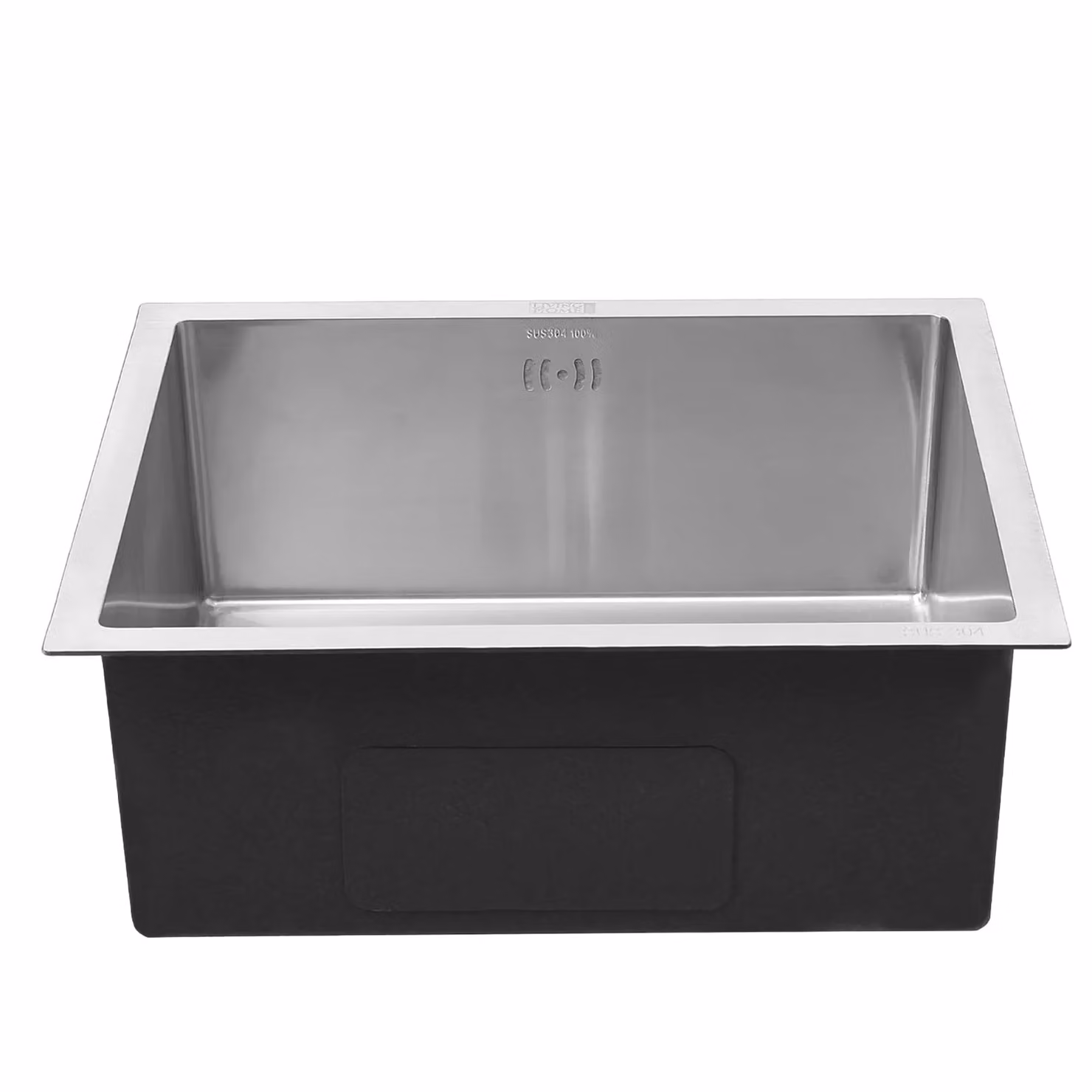 Living and Home Single Bowl Stainless Steel Sink with Strainer Waste Kit in Silver – 2