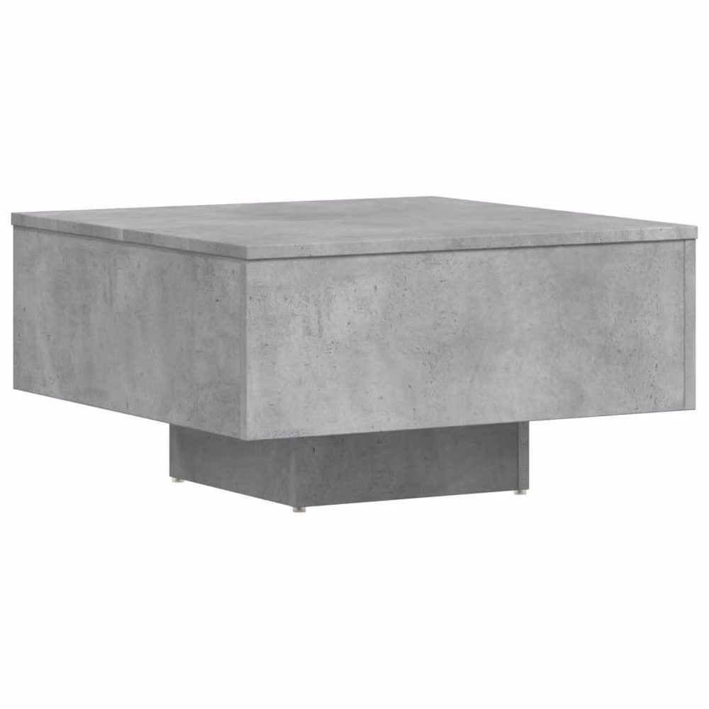 Berkfield Home Modern Square Coffee Table in Concrete Grey, W/D/H: 60 x 60 x 31.5 cm – 2