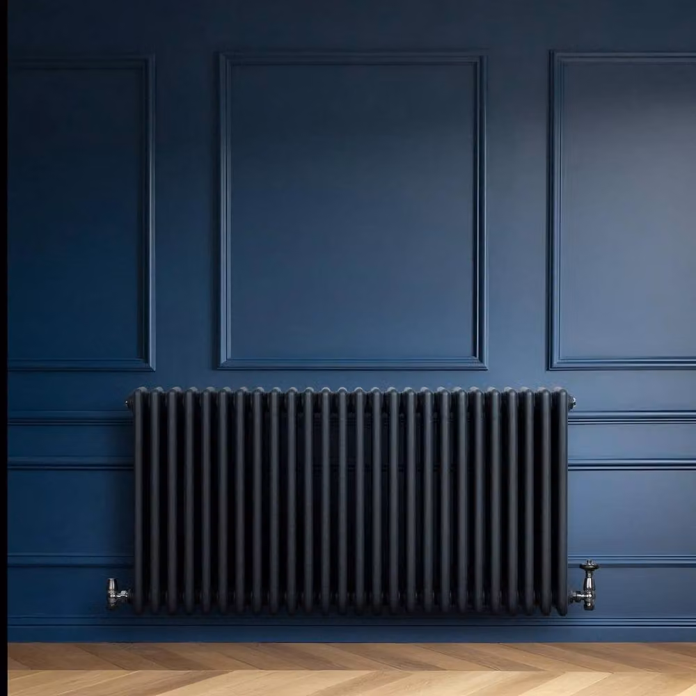 Monstershop Traditional 4 Column Steel Radiator in Anthracite Grey, W/H: 60.0 x 119.0 cm – 4