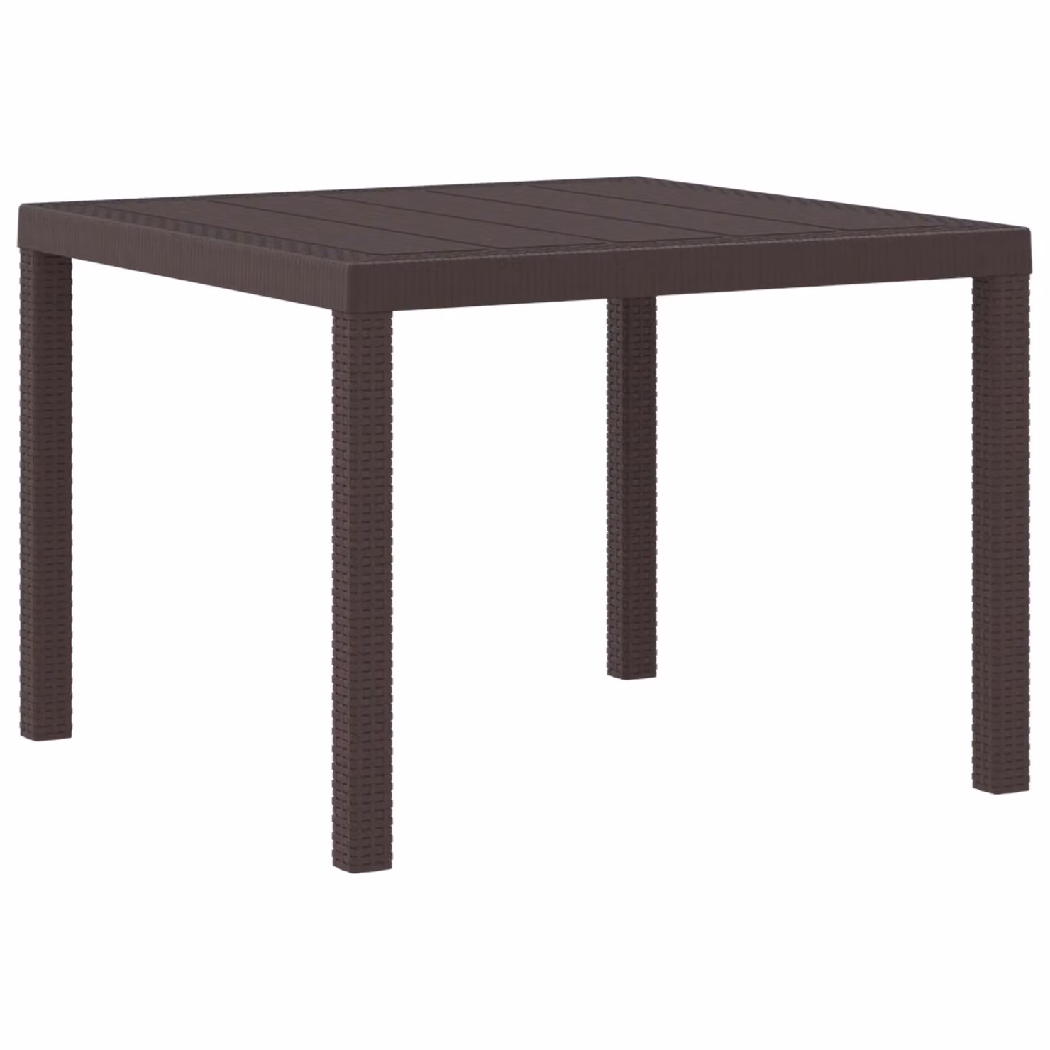Berkfield Home Modern Brown Poly Rattan Garden Table W/D/H: 100 x 100 x 73 cm – 2