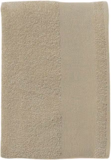SOL'S Island 100 Cotton Terrycloth Bath Sheet in Beige with Hanging Loop