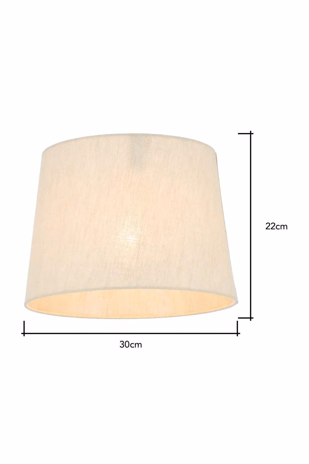 BHS Lighting Lang Easy Fit Cylinder Fabric Light Shade in Beige, Diameter: 30 cm, Height: 21 cm – 3