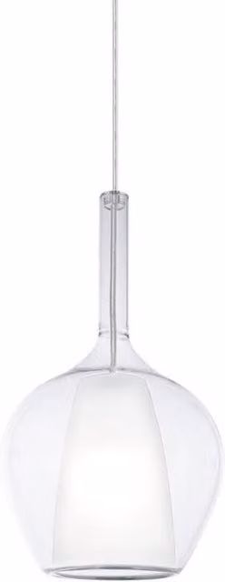 Netlighting Kalique I Transparent Dome Pendant Ceiling Light with 18cm Glass Shade and E27 Socket