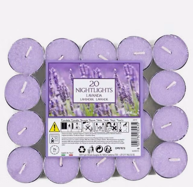 Marco Paul Scented Tea Lights, 20 Pack, Purple