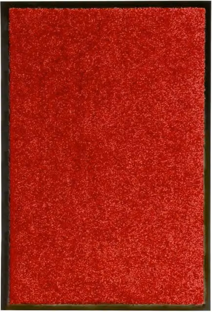 Berkfield Home Washable Non-Slip Red Doormat W: 40 cm, D: 60 cm – 1