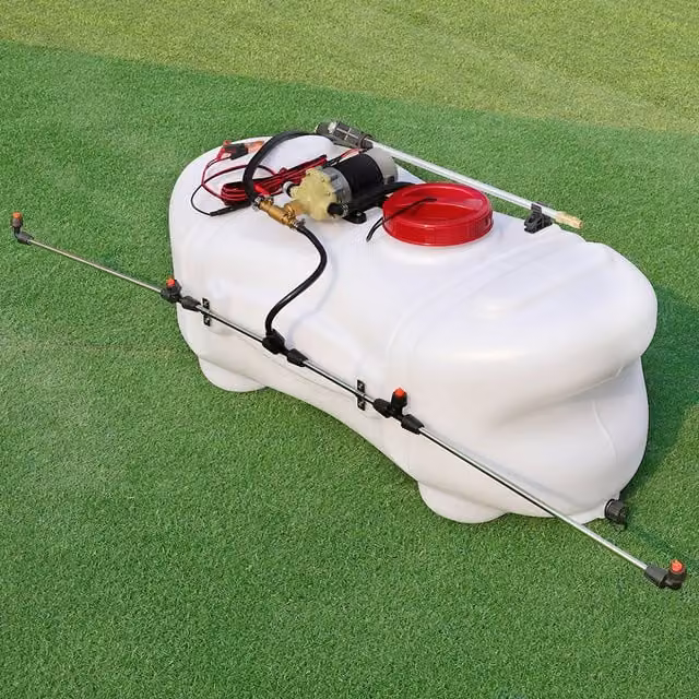 Livingandhome Outdoor ATV Electric Quad Sprayer with Rechargeable Battery, White